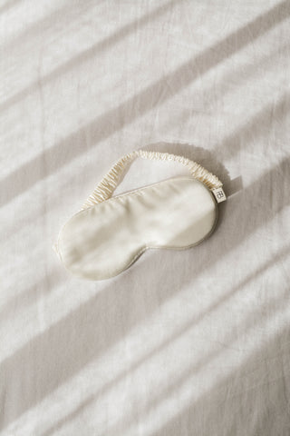 ivory silk eye mask