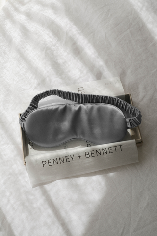 Charcoal silk eye mask