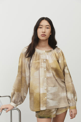 azalea organic cotton voile blouse + short set